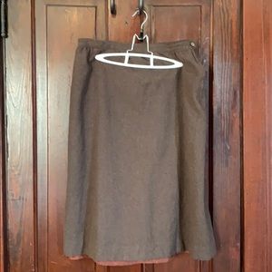 Vintage 70s Pendleton brown wool skirt